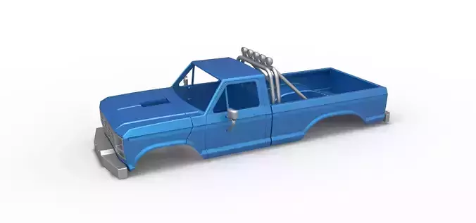 Shell of vintage Monster Truck V3 Scale 1 to 25