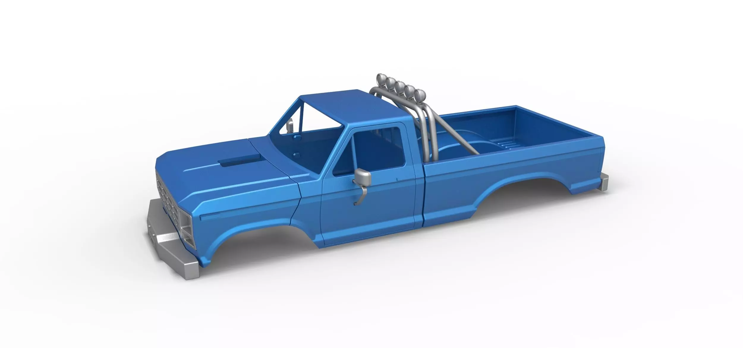 Shell of vintage Monster Truck V3 Scale 1 to 25 3D print model