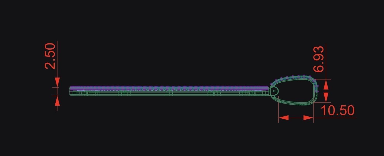 Baguette Picture Pendants - 60mm 3D print model_3