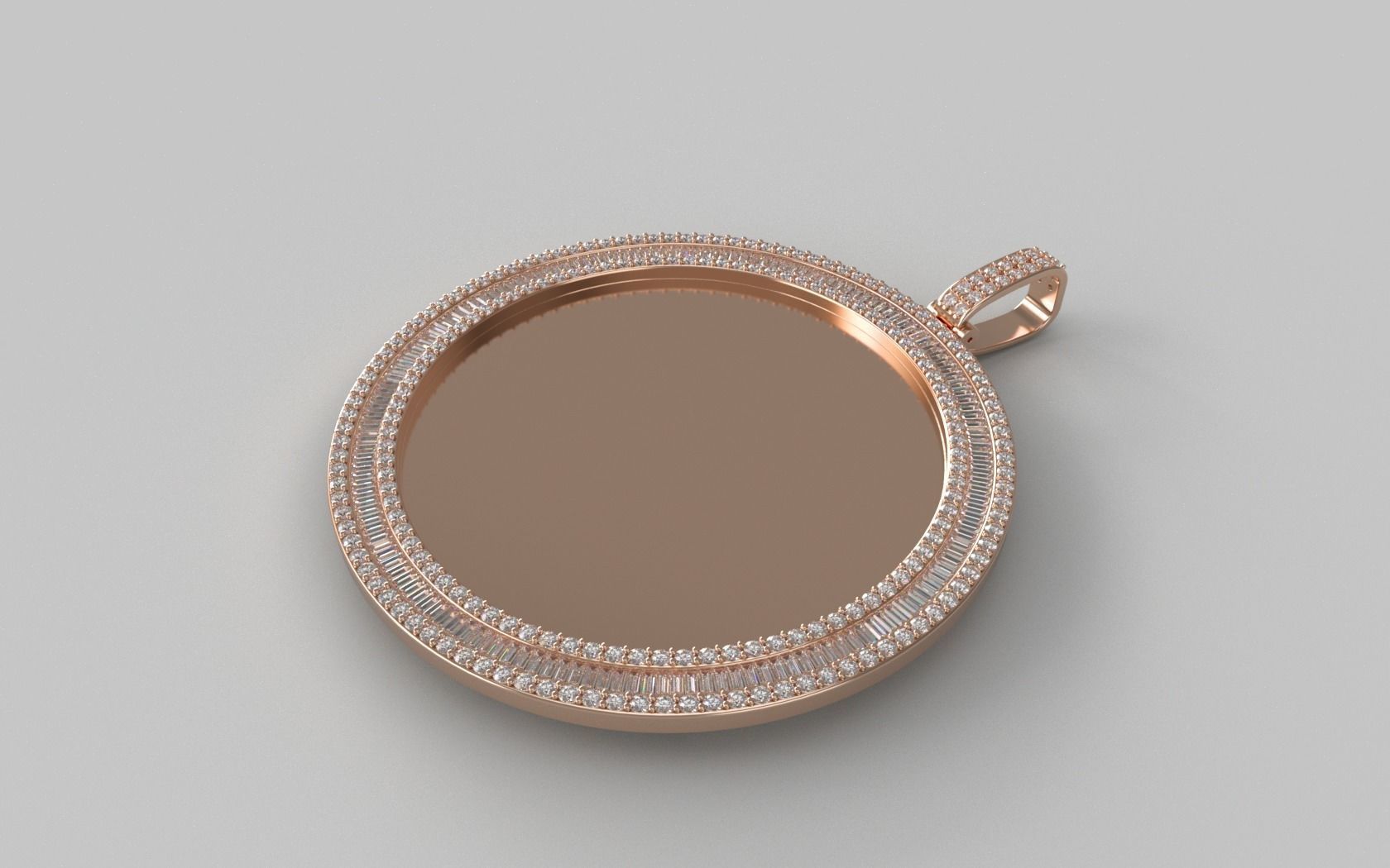 Baguette Picture Pendants - 60mm 3D print model_1