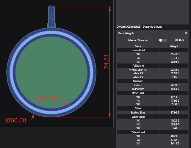 Baguette Picture Pendants - 60mm 3D print model_2