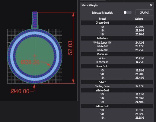 Baguette Picture Pendants - 40mm 3D print model_2