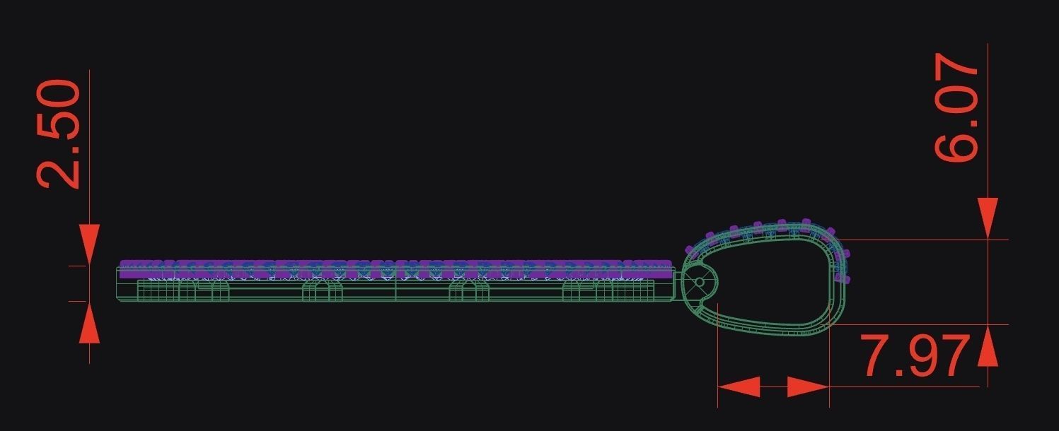 Baguette Picture Pendants - 40mm 3D print model_3