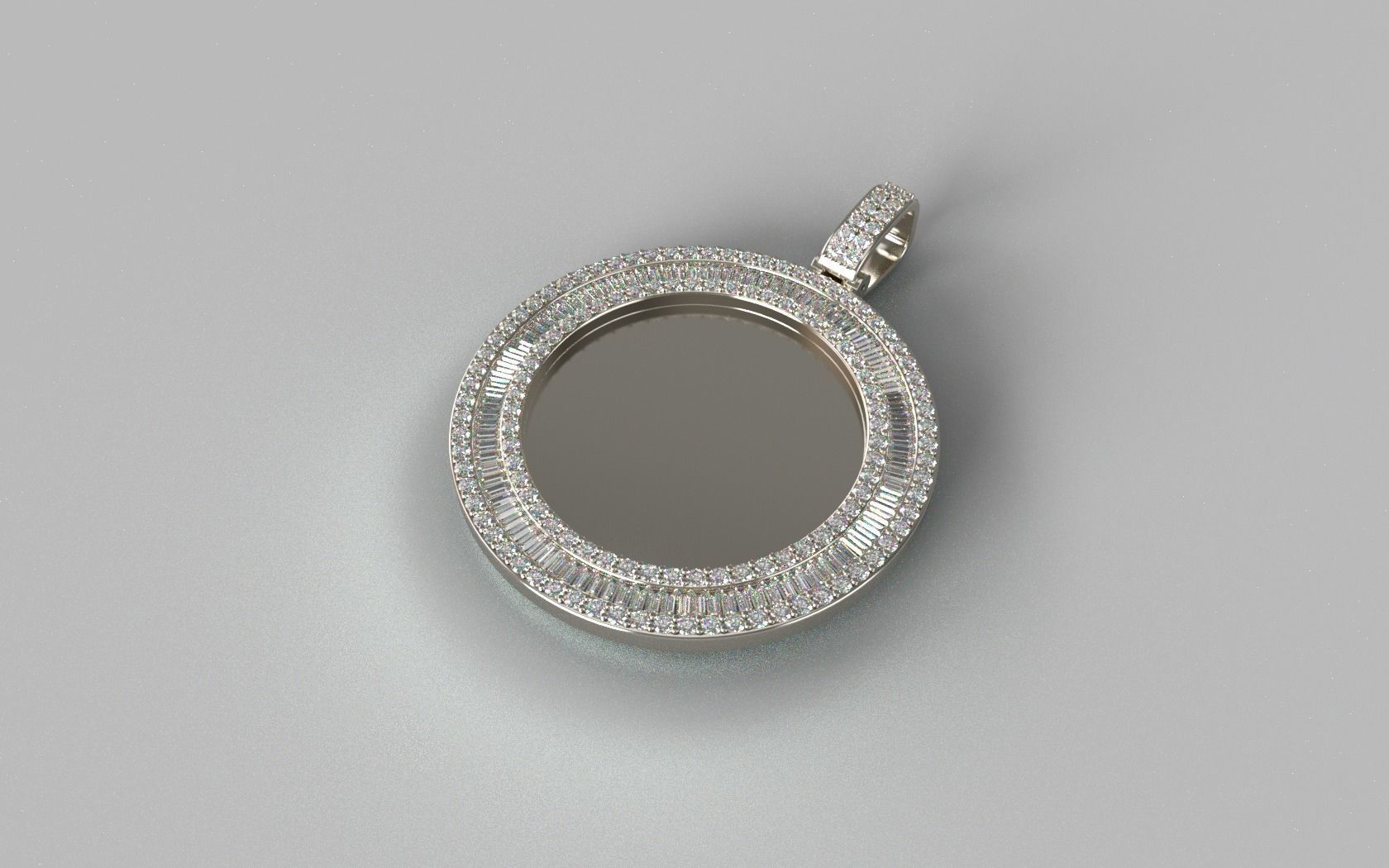 Baguette Picture Pendants - 40mm 3D print model_1