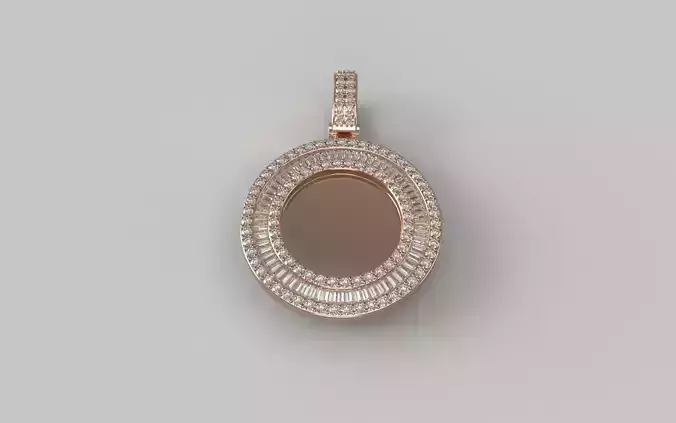 Baguette Picture Pendants - 30mm