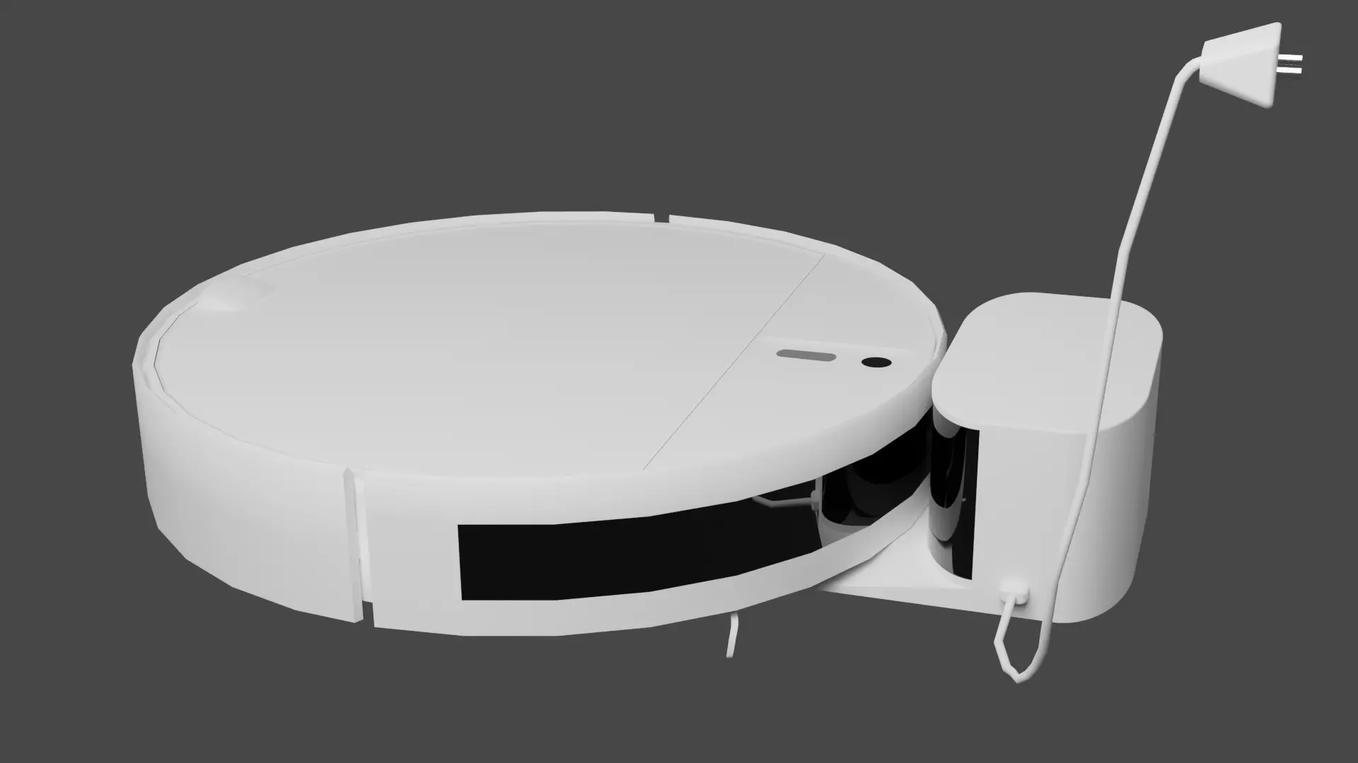 Robot vacuum cleaner Low-poly 3D model_0