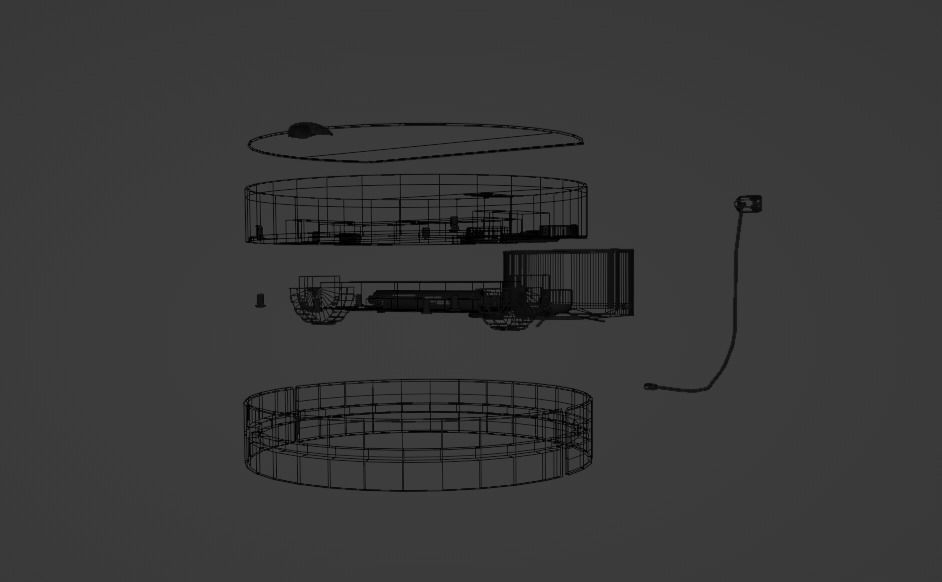 Robot vacuum cleaner Low-poly 3D model_4