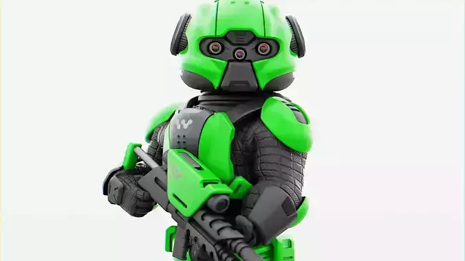 CYBER SOLDIER MECHA  V2  RIGGED