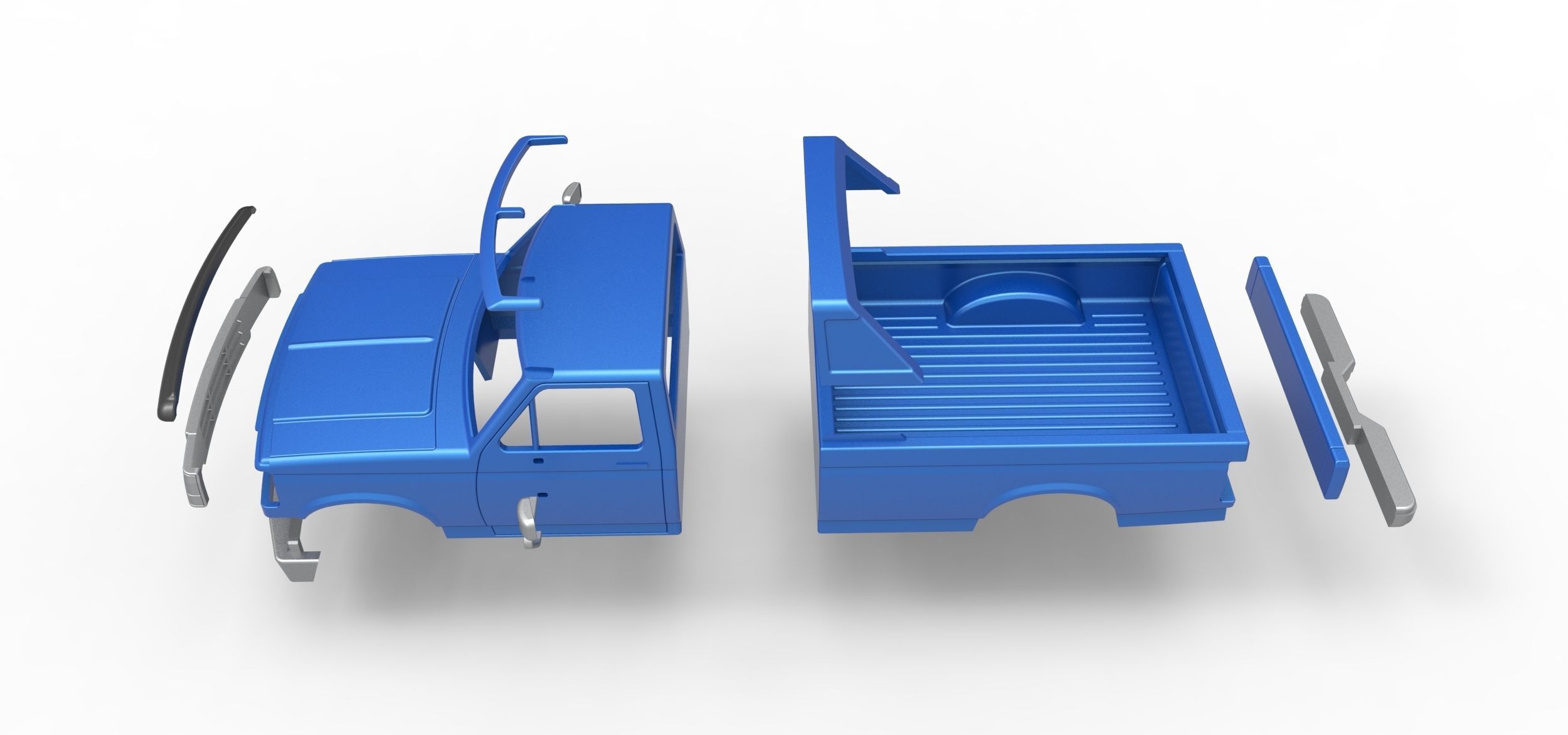 Shell of vintage Monster Truck V4 Scale 1 to 25 3D print model_18