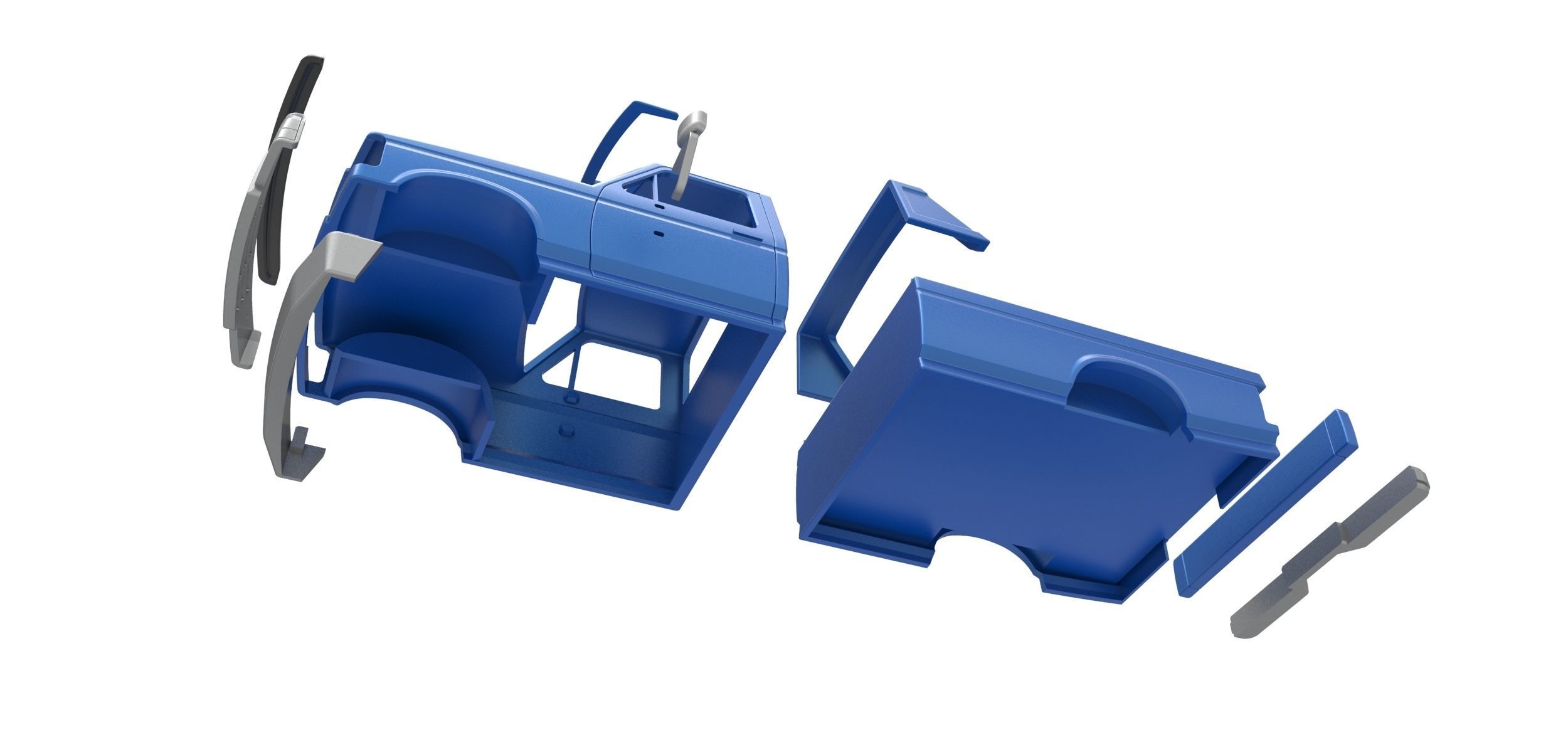 Shell of vintage Monster Truck V4 Scale 1 to 25 3D print model_15