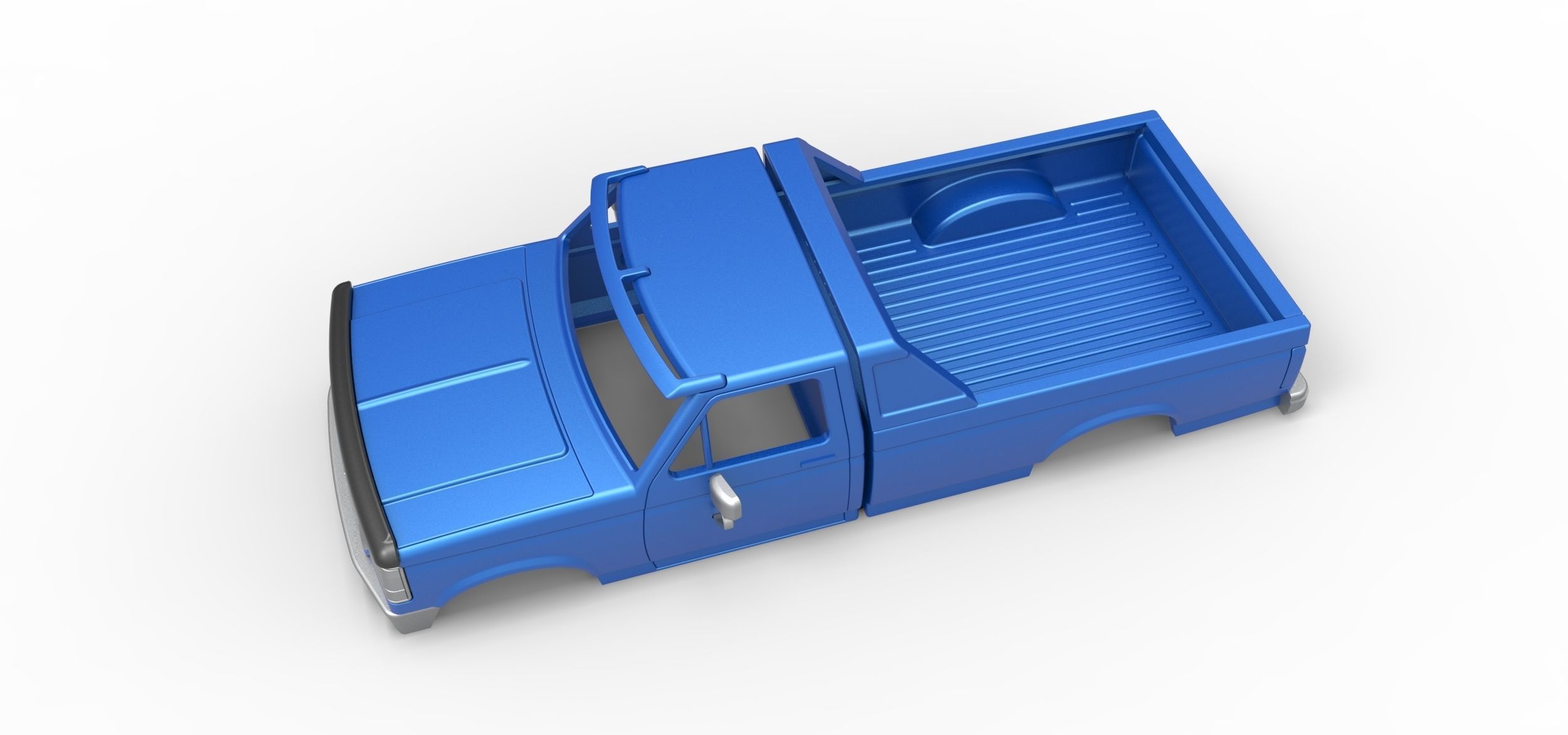 Shell of vintage Monster Truck V4 Scale 1 to 25 3D print model_1