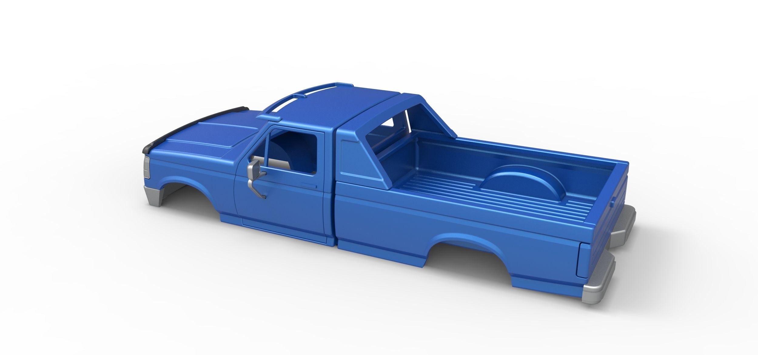 Shell of vintage Monster Truck V4 Scale 1 to 25 3D print model_9