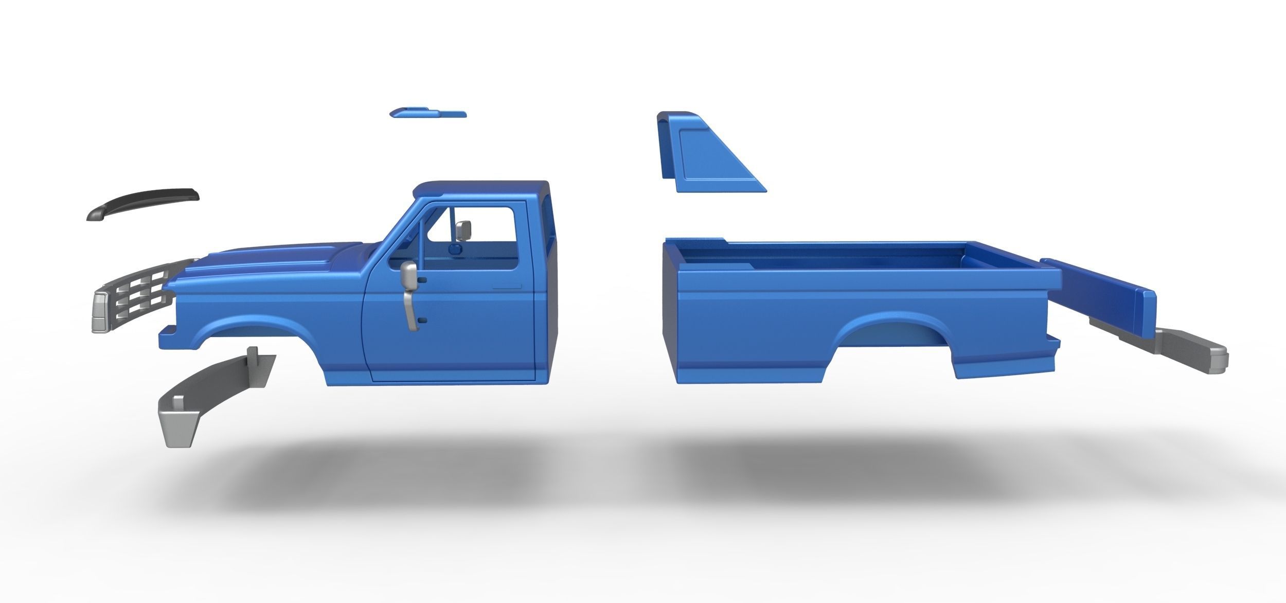 Shell of vintage Monster Truck V4 Scale 1 to 25 3D print model_17