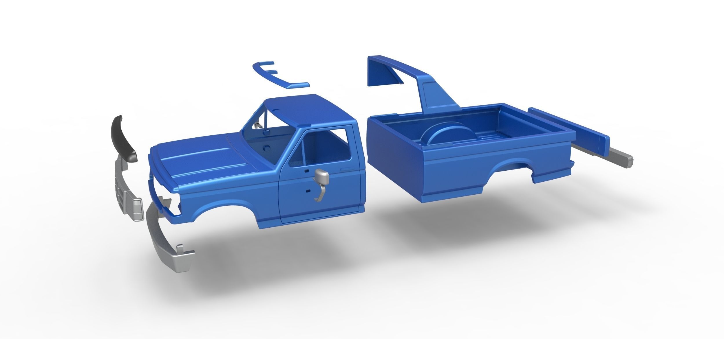 Shell of vintage Monster Truck V4 Scale 1 to 25 3D print model_13