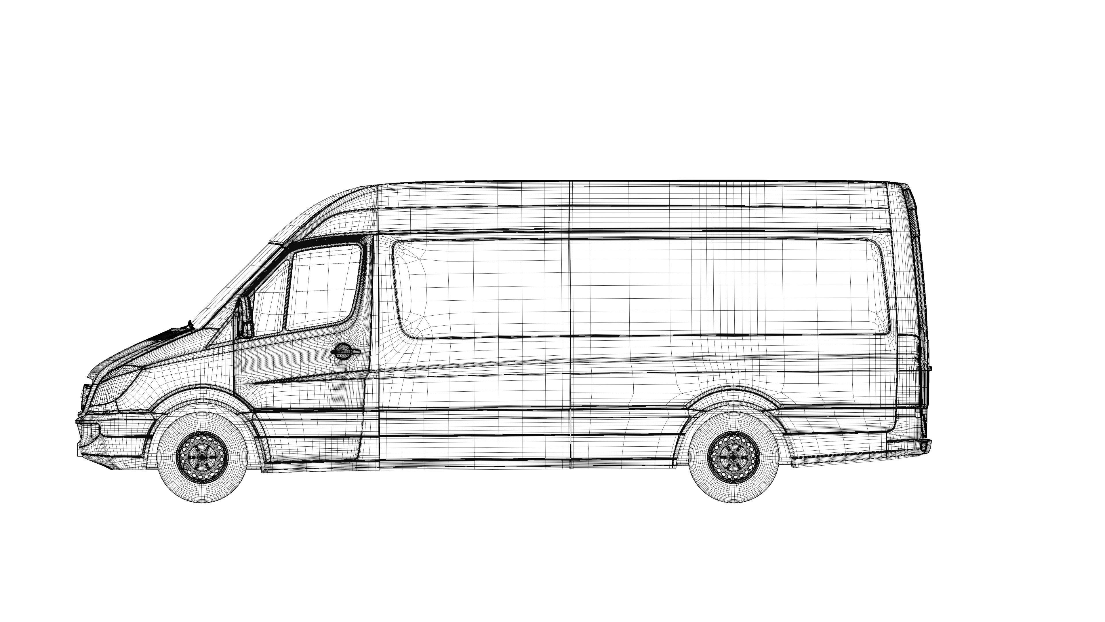 Mercedes Benz Sprinter delivery van 3D model_10
