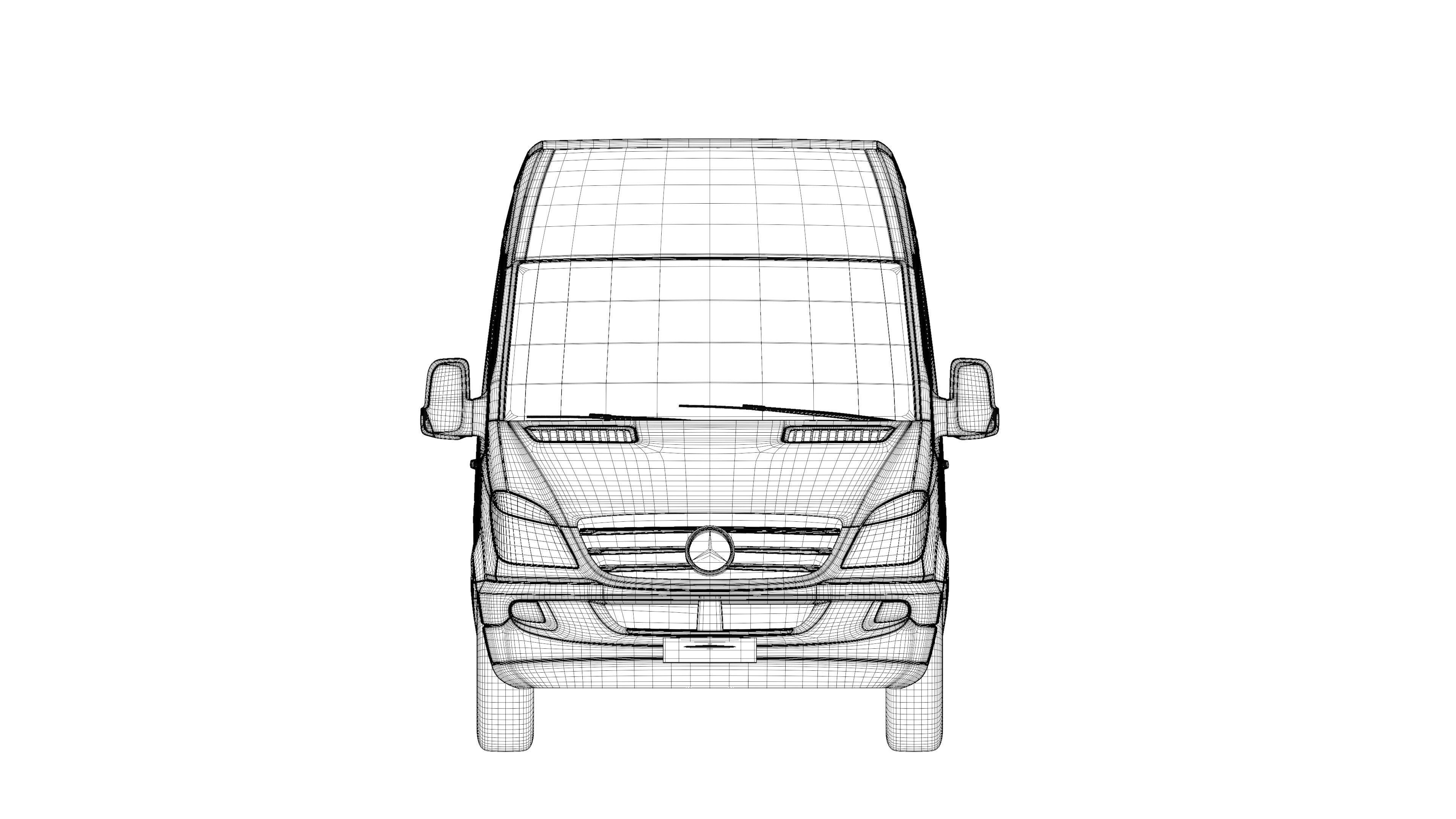 Mercedes Benz Sprinter delivery van 3D model_12