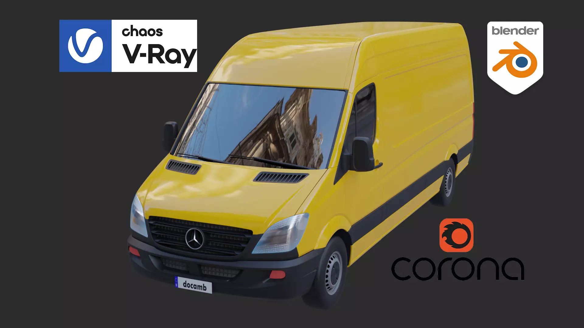 Mercedes Benz Sprinter delivery van 3D model_0