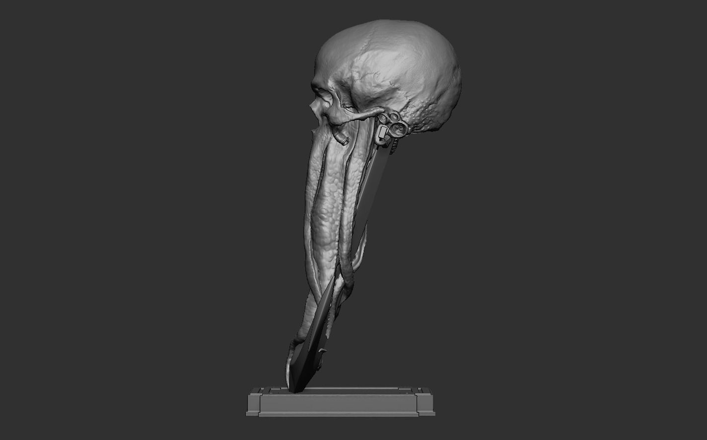 Skull Tentacle Anchor 3D print model_12