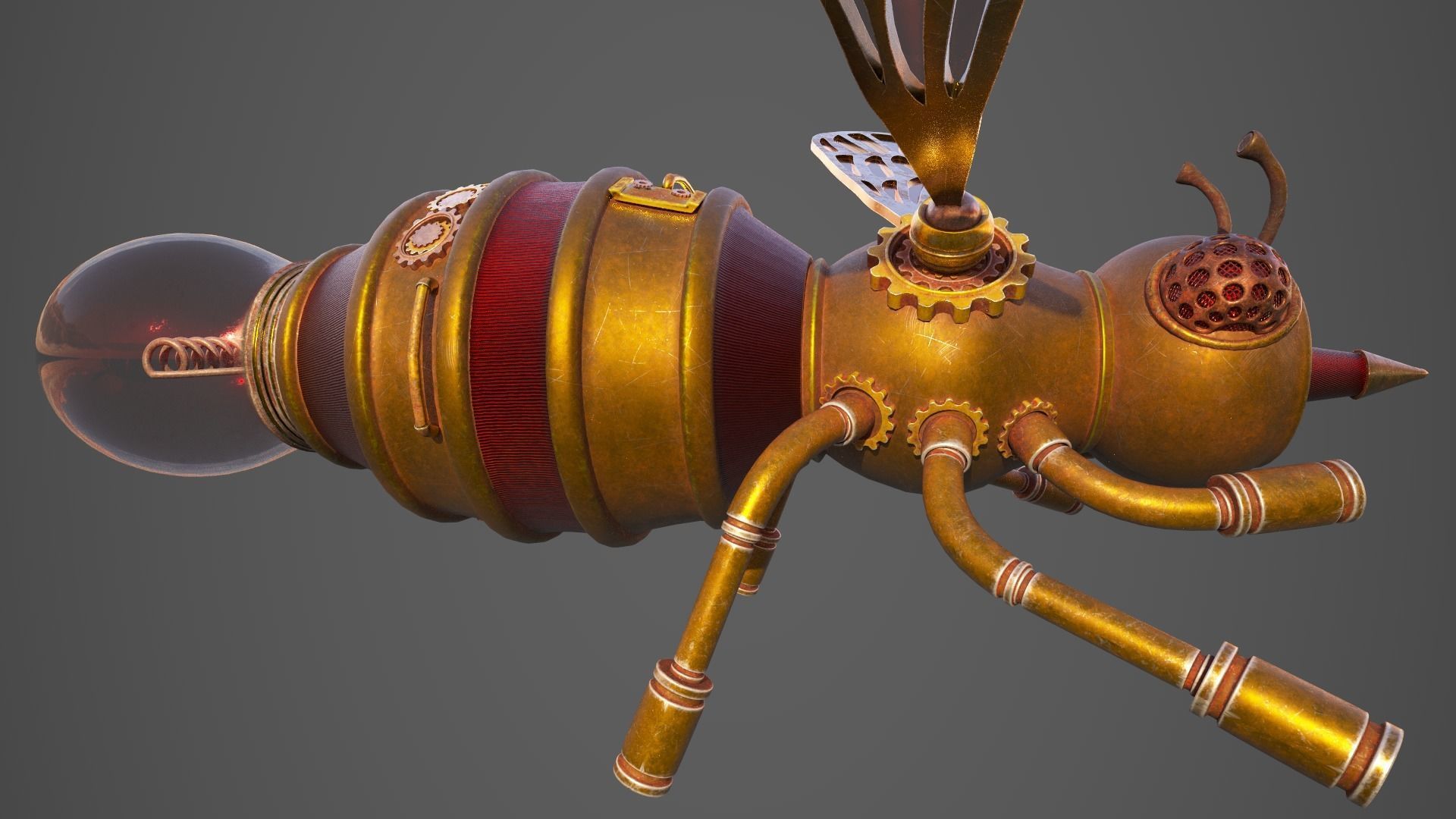 Steampunk Firefly  3D model_4