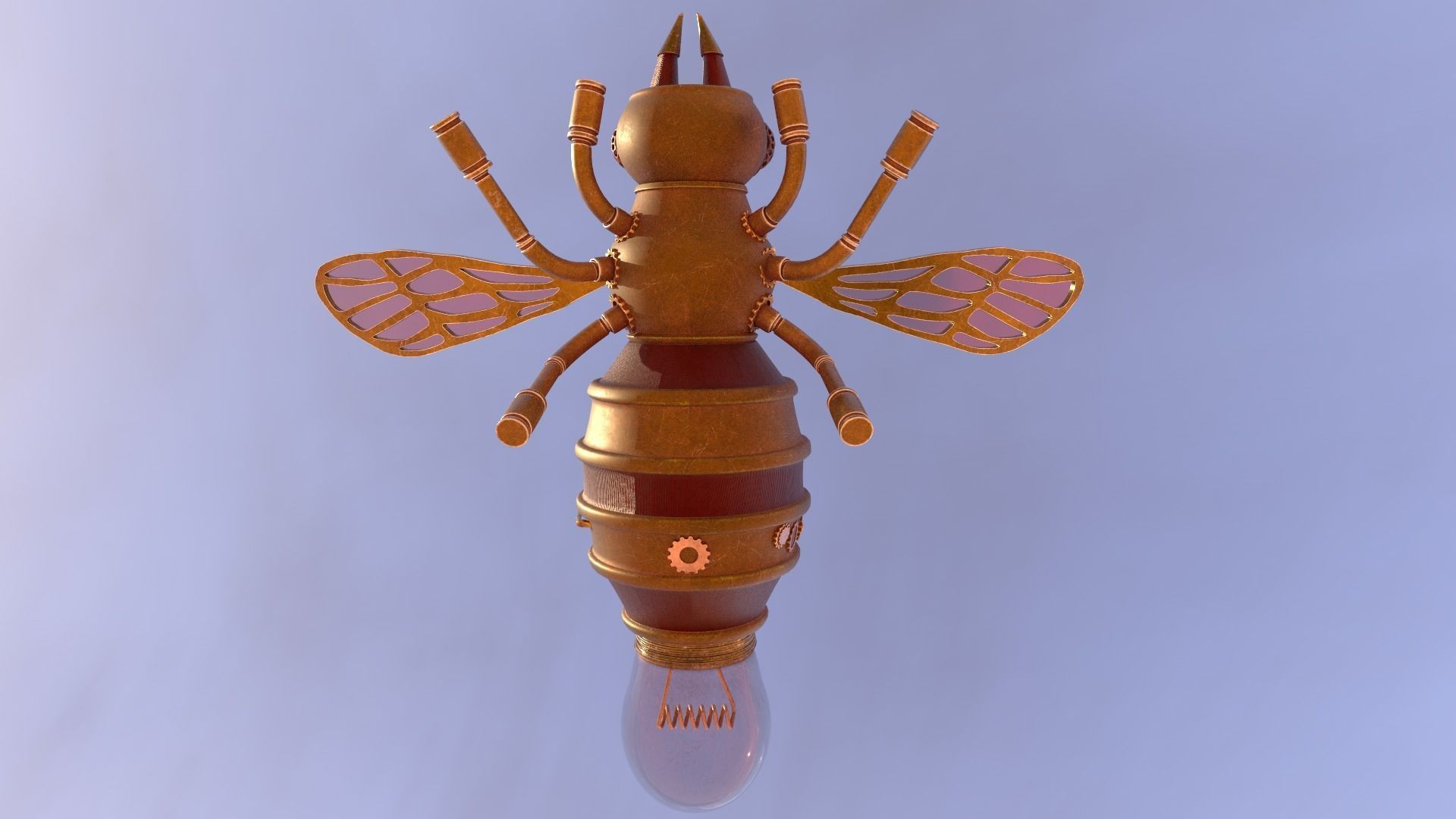 Steampunk Firefly  3D model_6