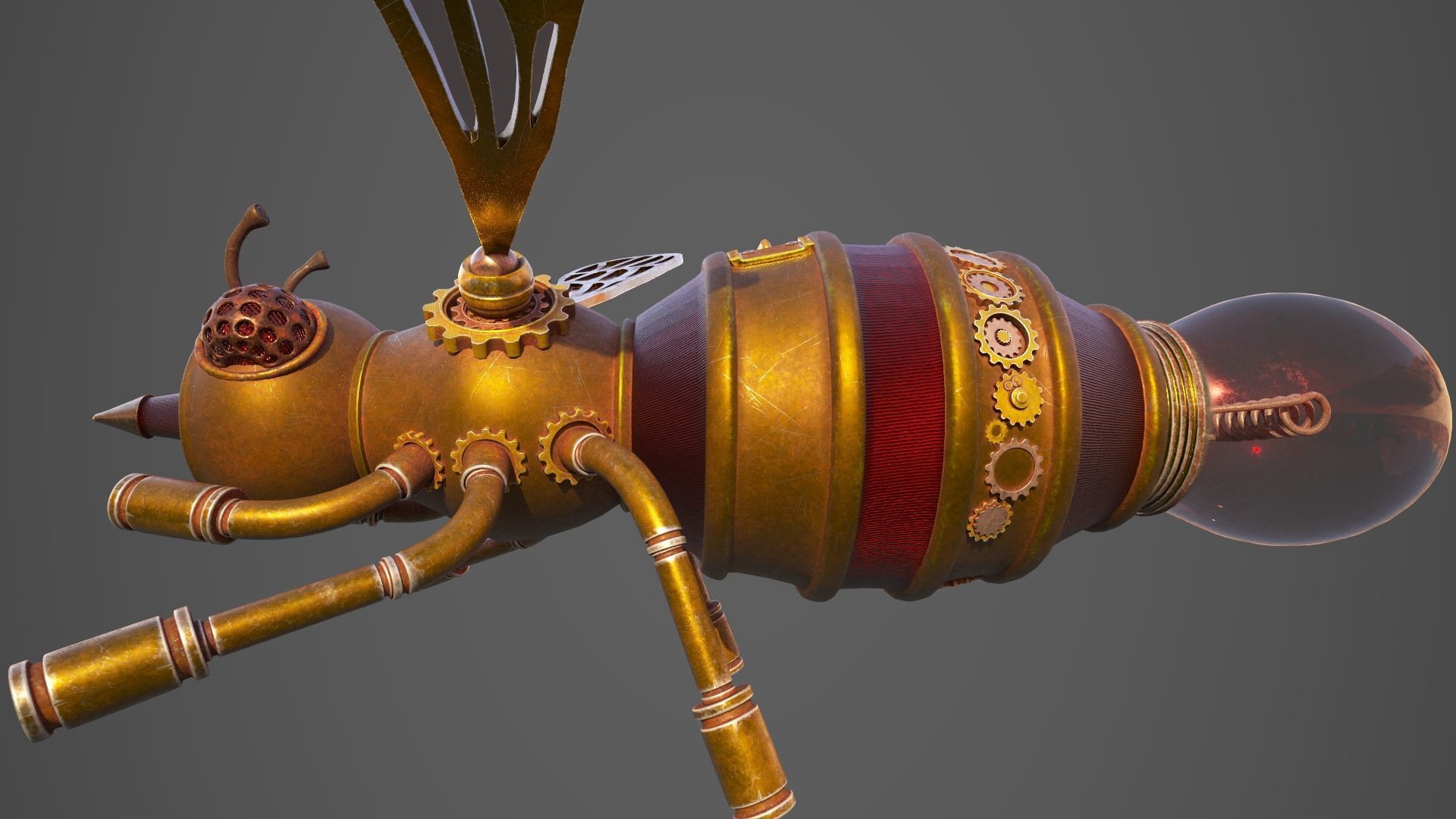 Steampunk Firefly  3D model_5