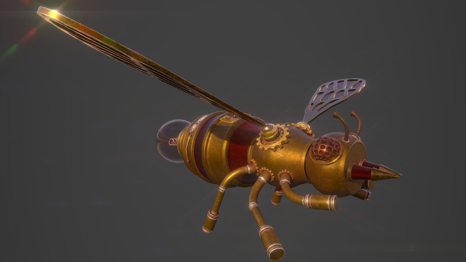 Steampunk Firefly  3D model_2