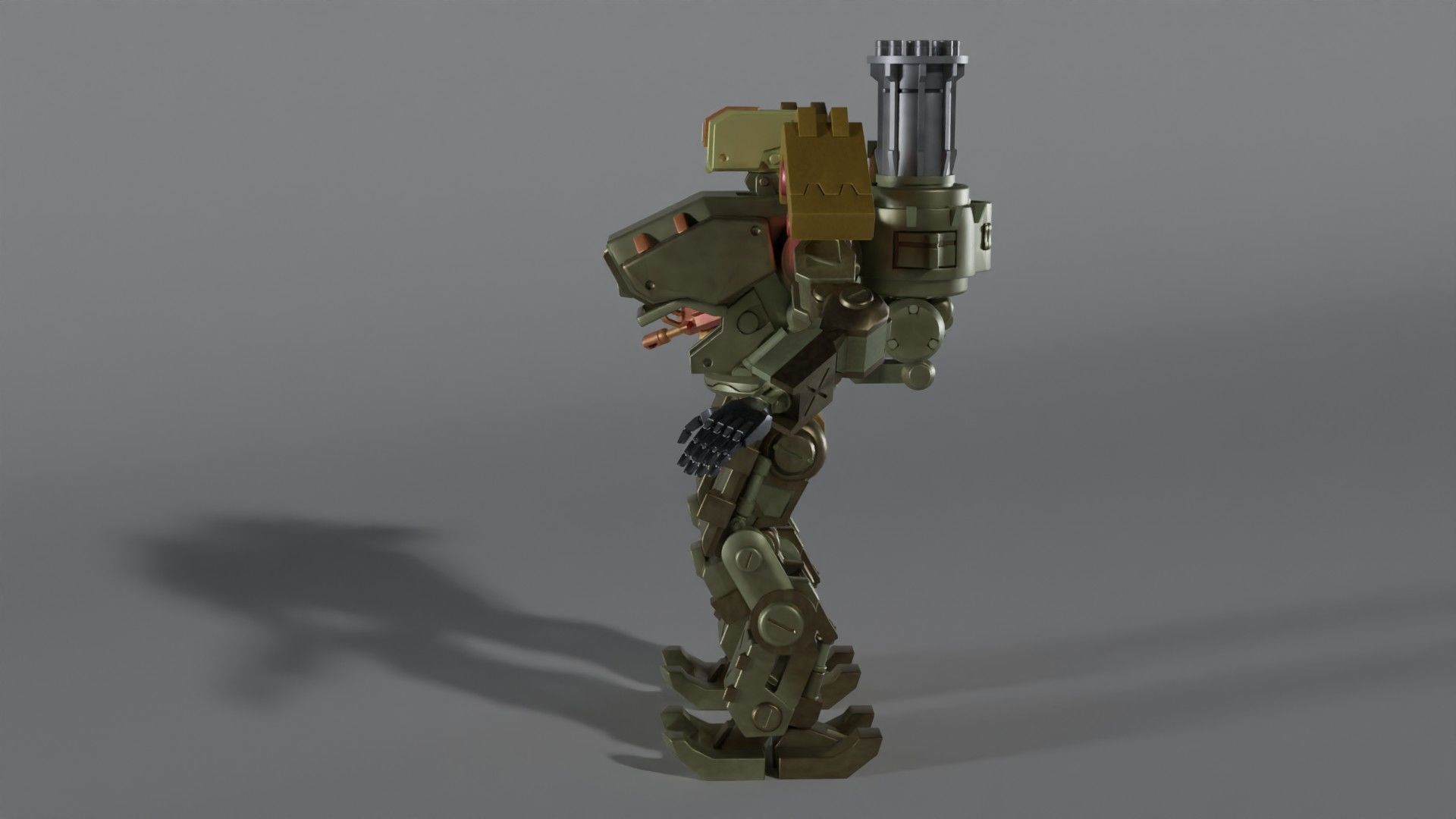 Bastion rigged robot Overwatch Low-poly 3D model_5