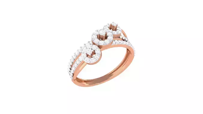 High Jewelry Diamond Cocktail Ring 3dm stl obj
