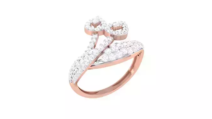 High Jewelry Diamond Cocktail Ring 3dm stl obj