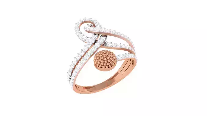 High Jewelry Diamond Cocktail Ring 3dm stl obj