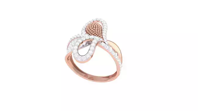 High Jewelry Diamond Cocktail Ring 3dm stl obj