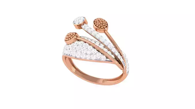 High Jewelry Diamond Cocktail Ring 3dm stl obj