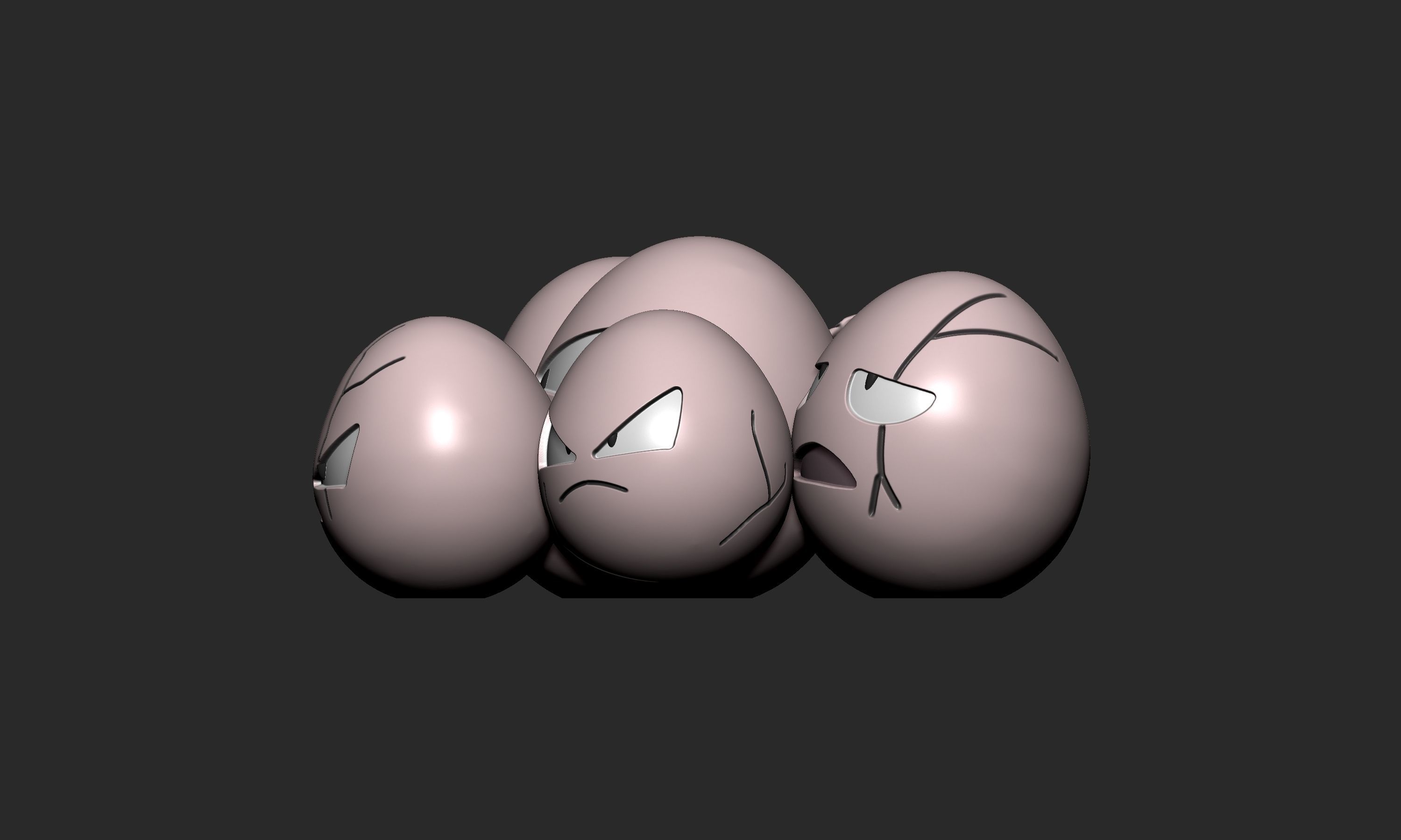 Pokemon - Exeggcute 3D print model_4