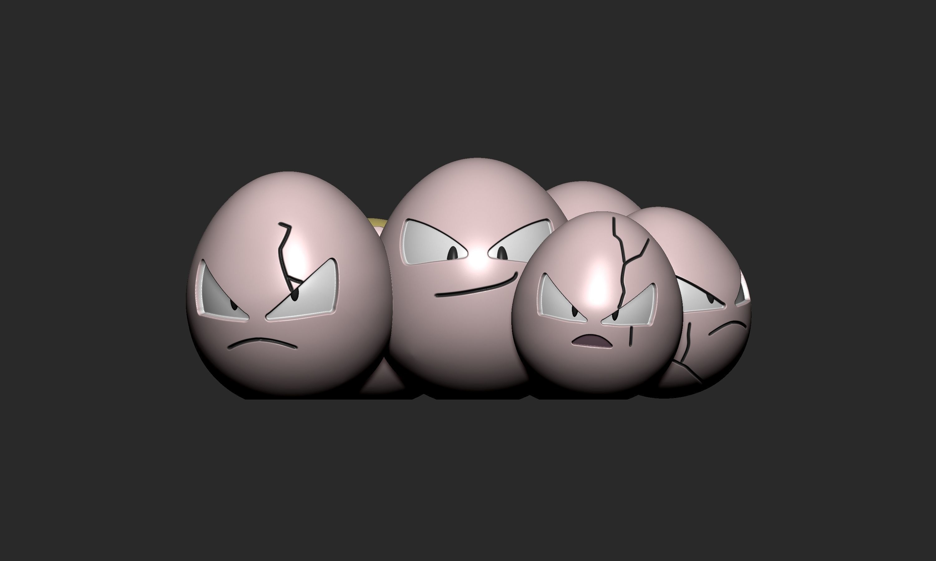 Pokemon - Exeggcute 3D print model_1