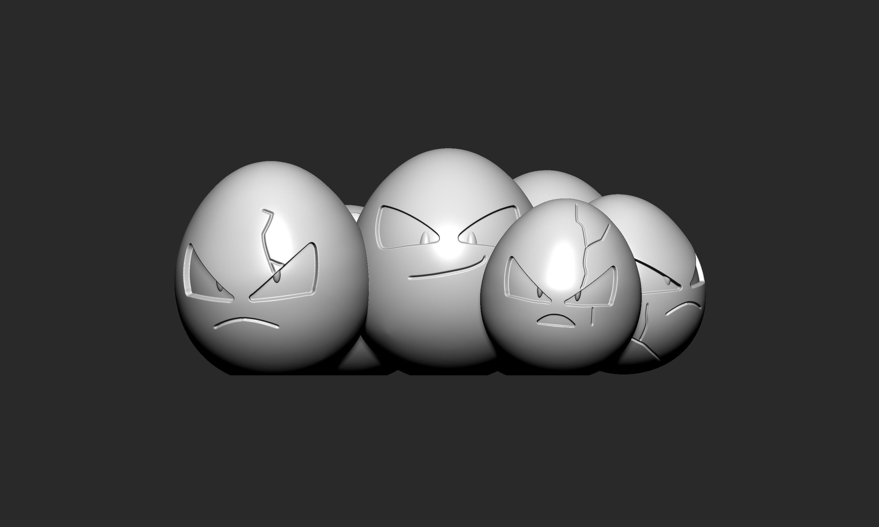 Pokemon - Exeggcute 3D print model_2