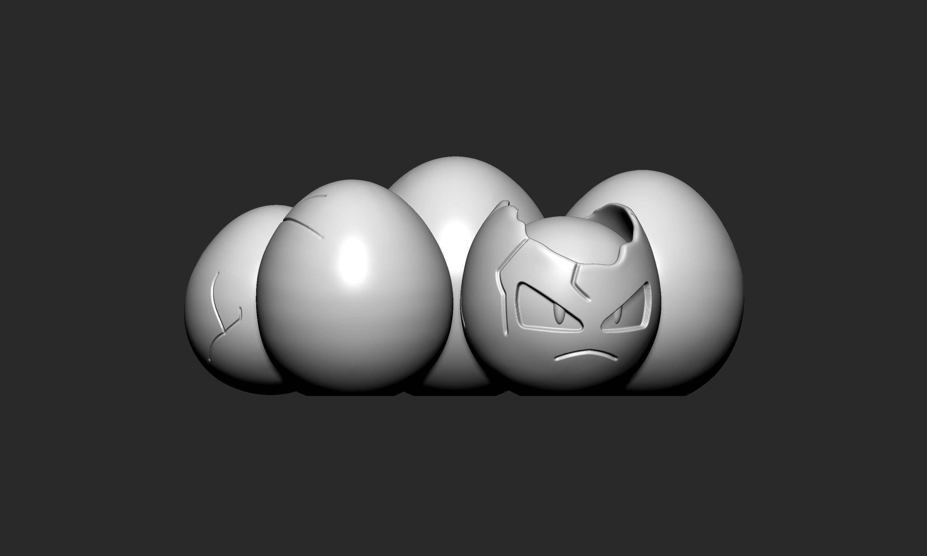 Pokemon - Exeggcute 3D print model_6
