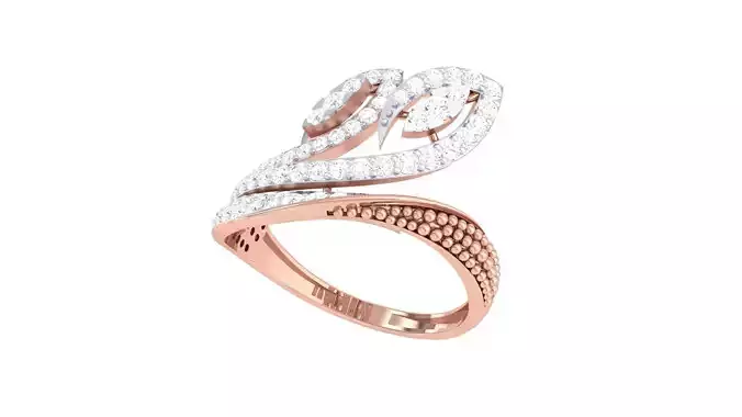 High Jewelry Diamond Cocktail Ring 3dm stl obj