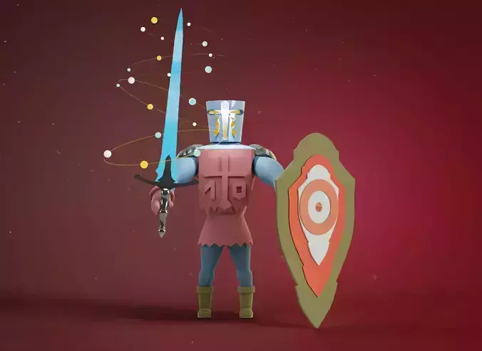 knight with sword and shield