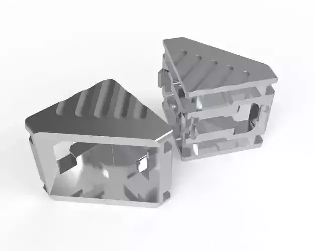 Connecting element for a 45x45 mm machine profile 3D model