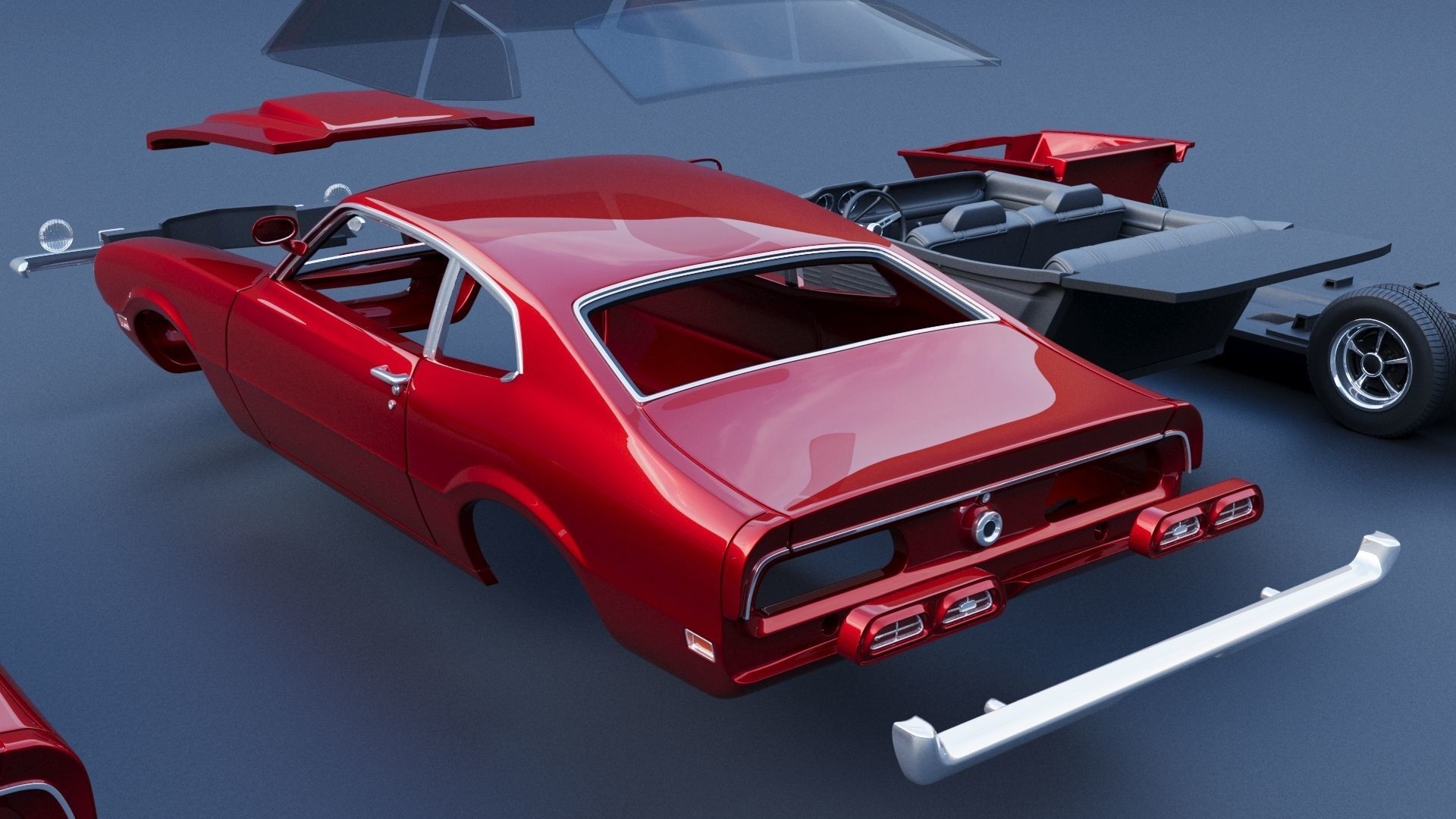 Mercury Comet 1971 3D print model_16