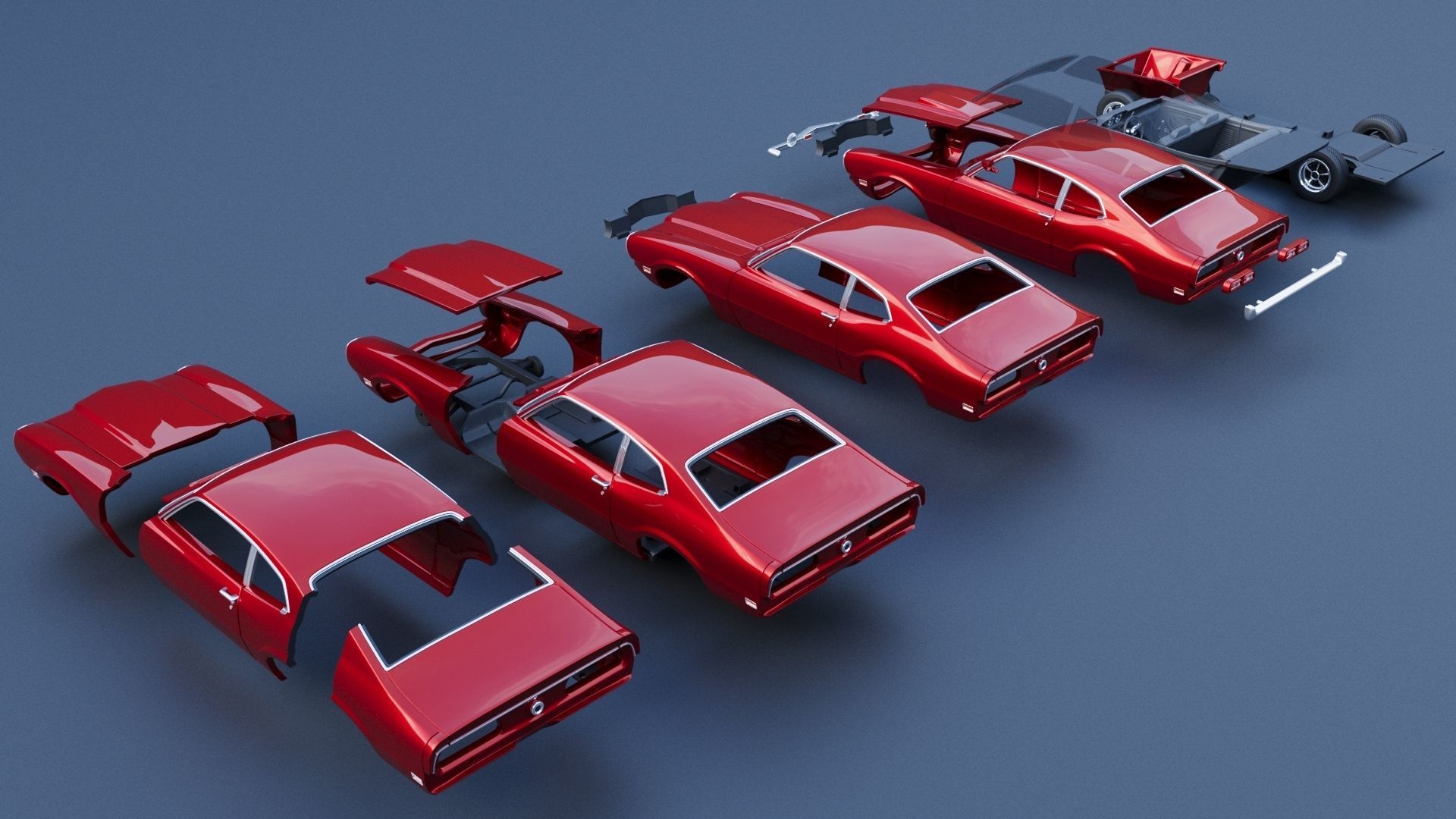 Mercury Comet 1971 3D print model_17
