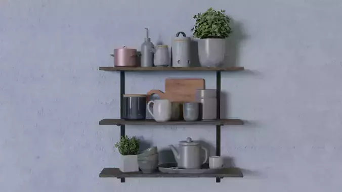 kitchen accessories 3D model