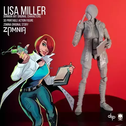 Lisa Miller Donman art 3D printable full action figure