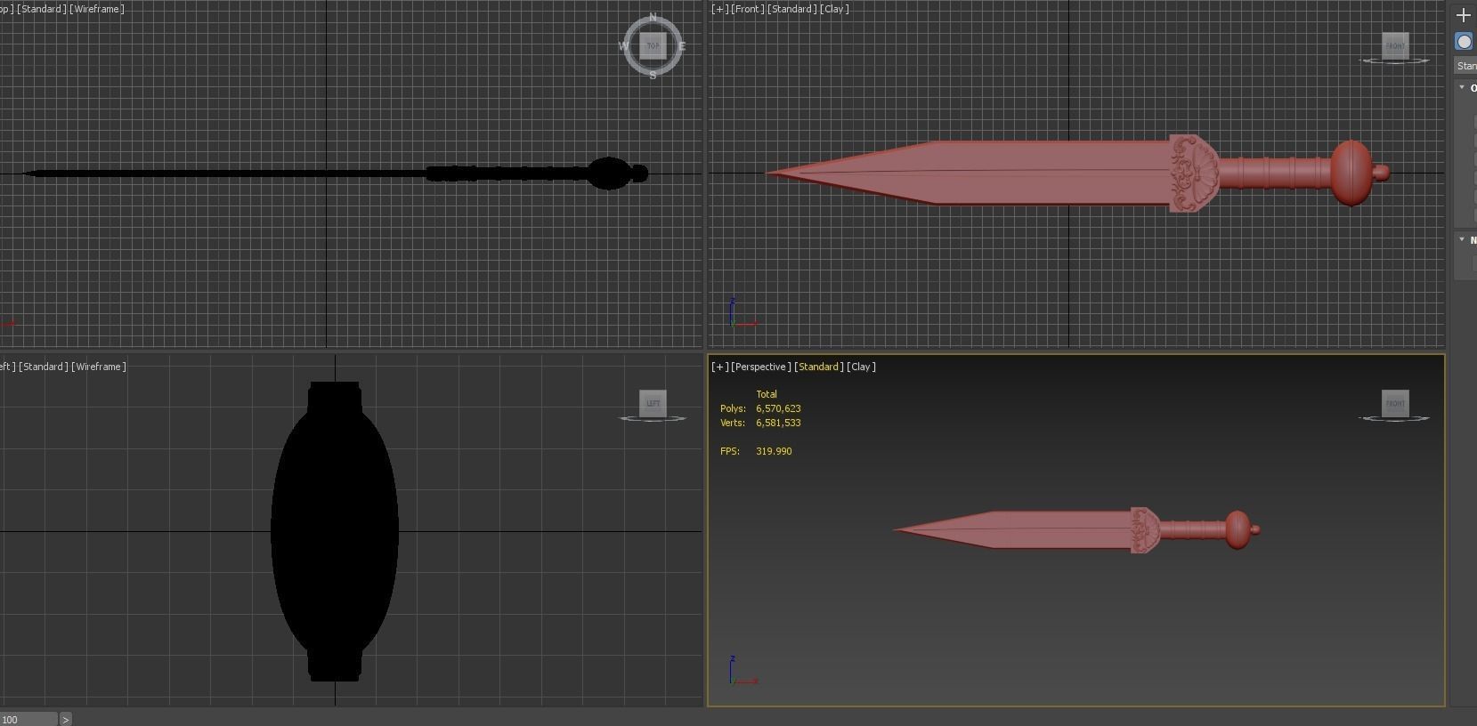 Roman Pompeiian Gladius 3D print model_5