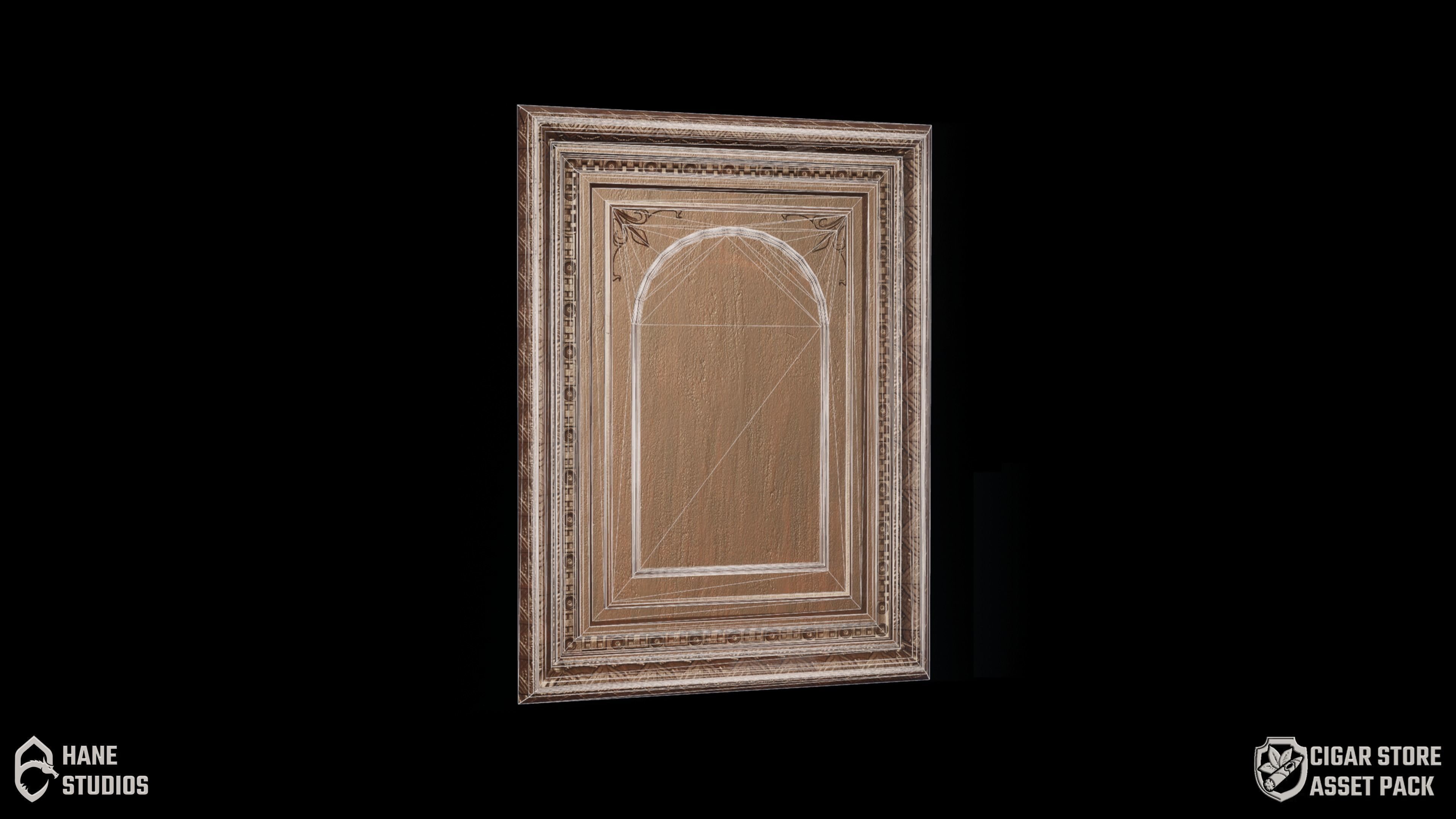Vintage Paint  Frame - Classic Low-poly 3D model_4