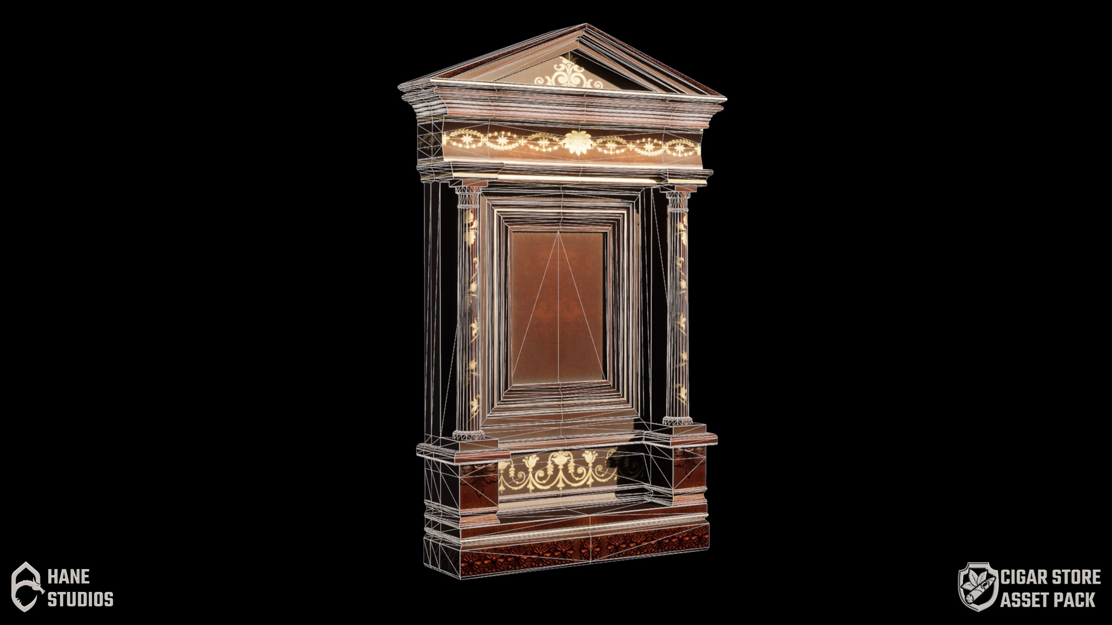 Vintage Paint Frame 3 - Classic Low-poly 3D model_5