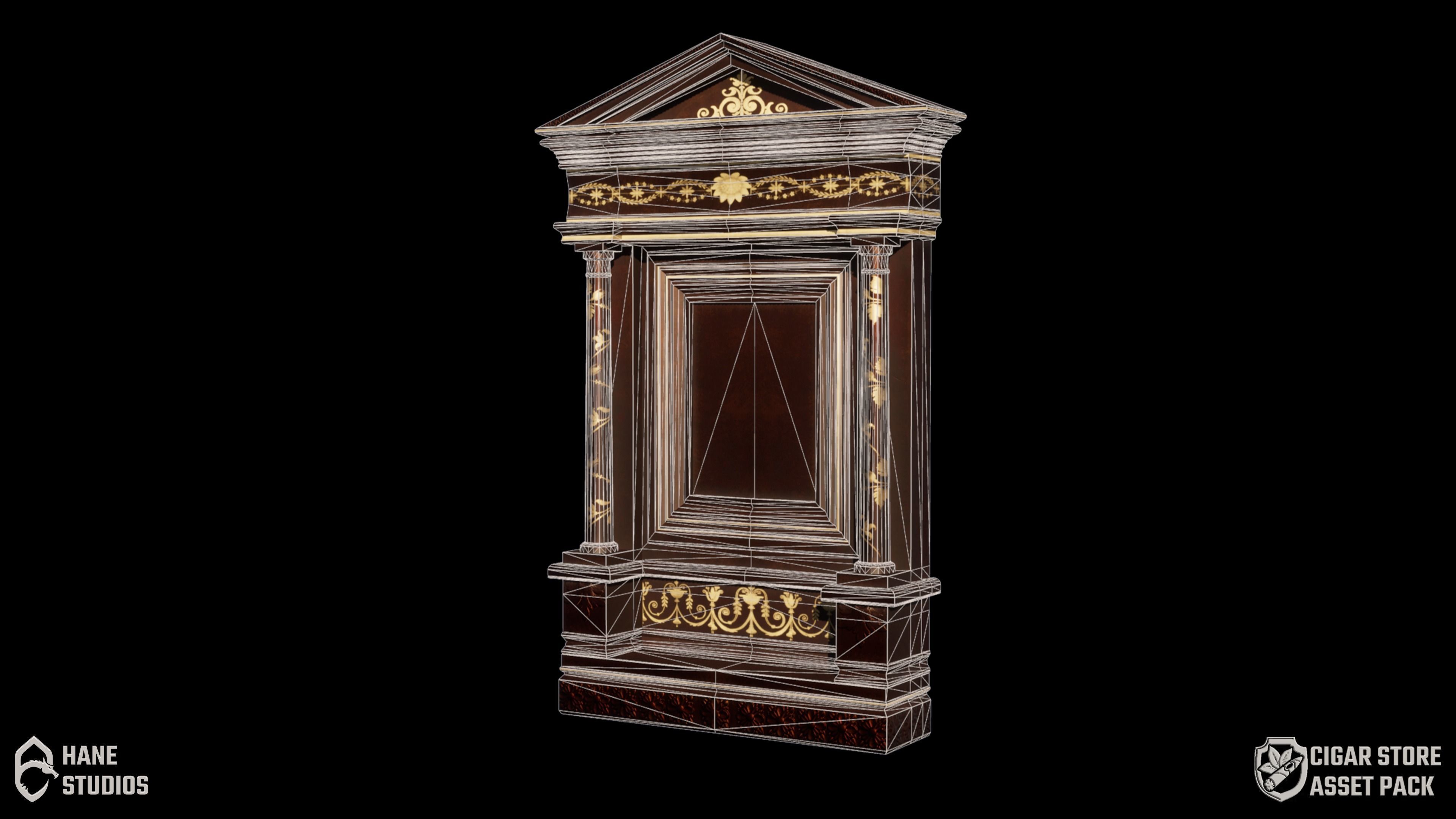 Vintage Paint Frame 3 - Classic Low-poly 3D model_4