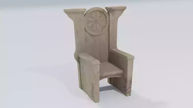 Low Poly Viking Throne