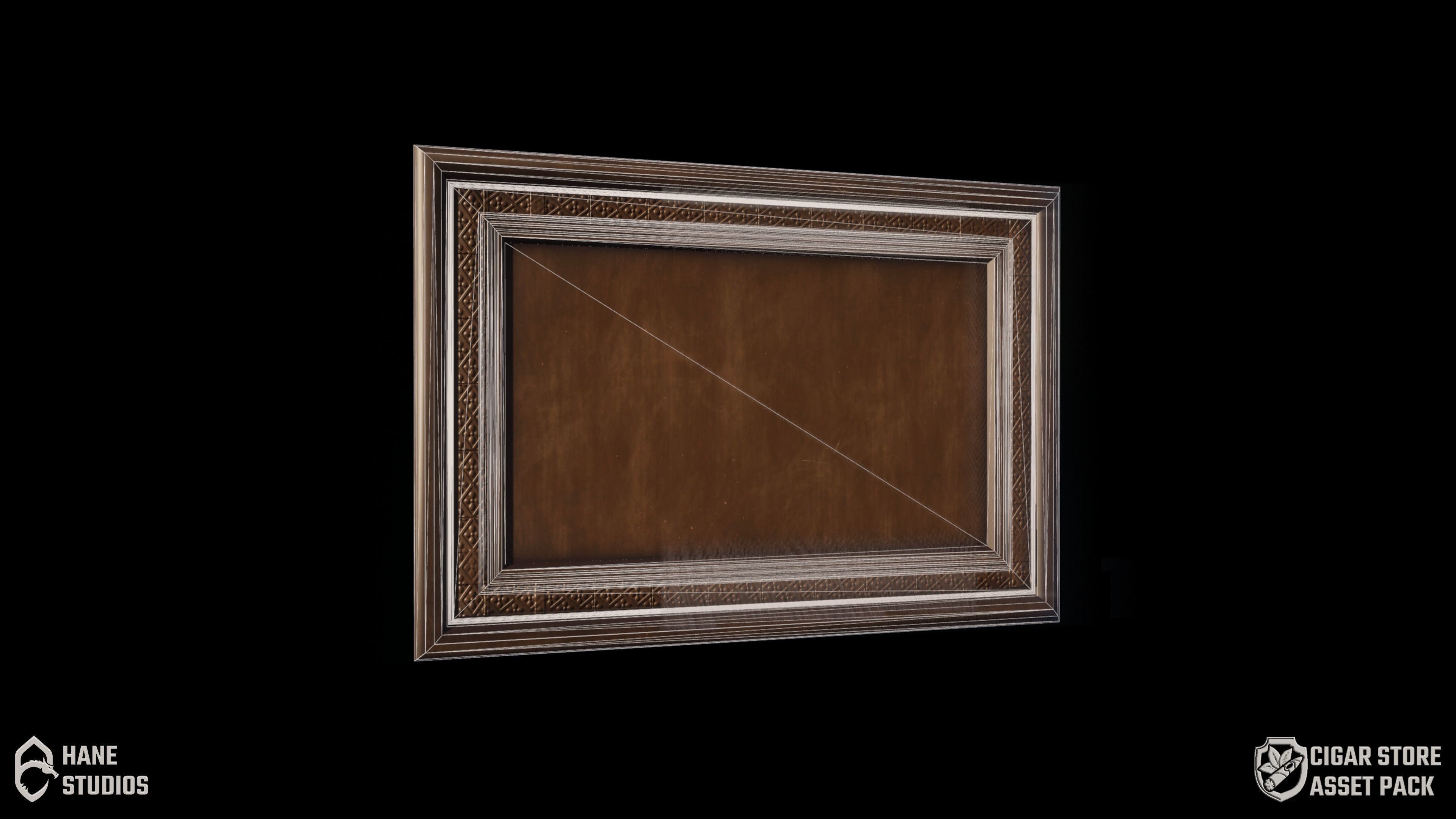 Vintage Paint Frame 5 - Classic Low-poly 3D model_3