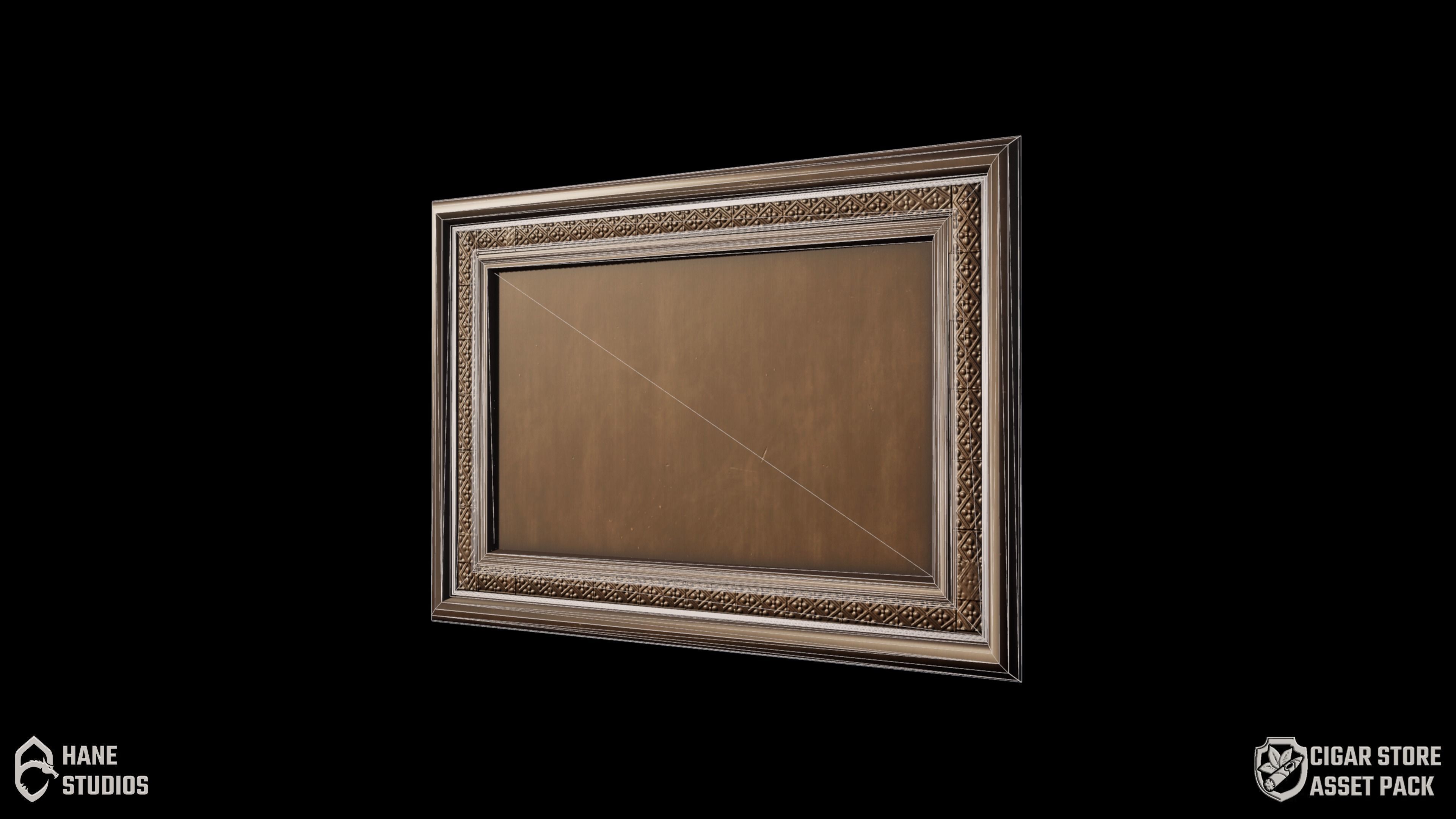 Vintage Paint Frame 5 - Classic Low-poly 3D model_4